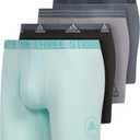 adidas mens Stretch Cotton Boxer Brief Underwear (4-pack) (Gray, M)