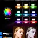 UBeesize 2-Pack RGB Photography Lighting, Studio Lights with Adjustable Tripod Stand and Ball Head, Video Light for Video Recording, Live Streaming, Makeup