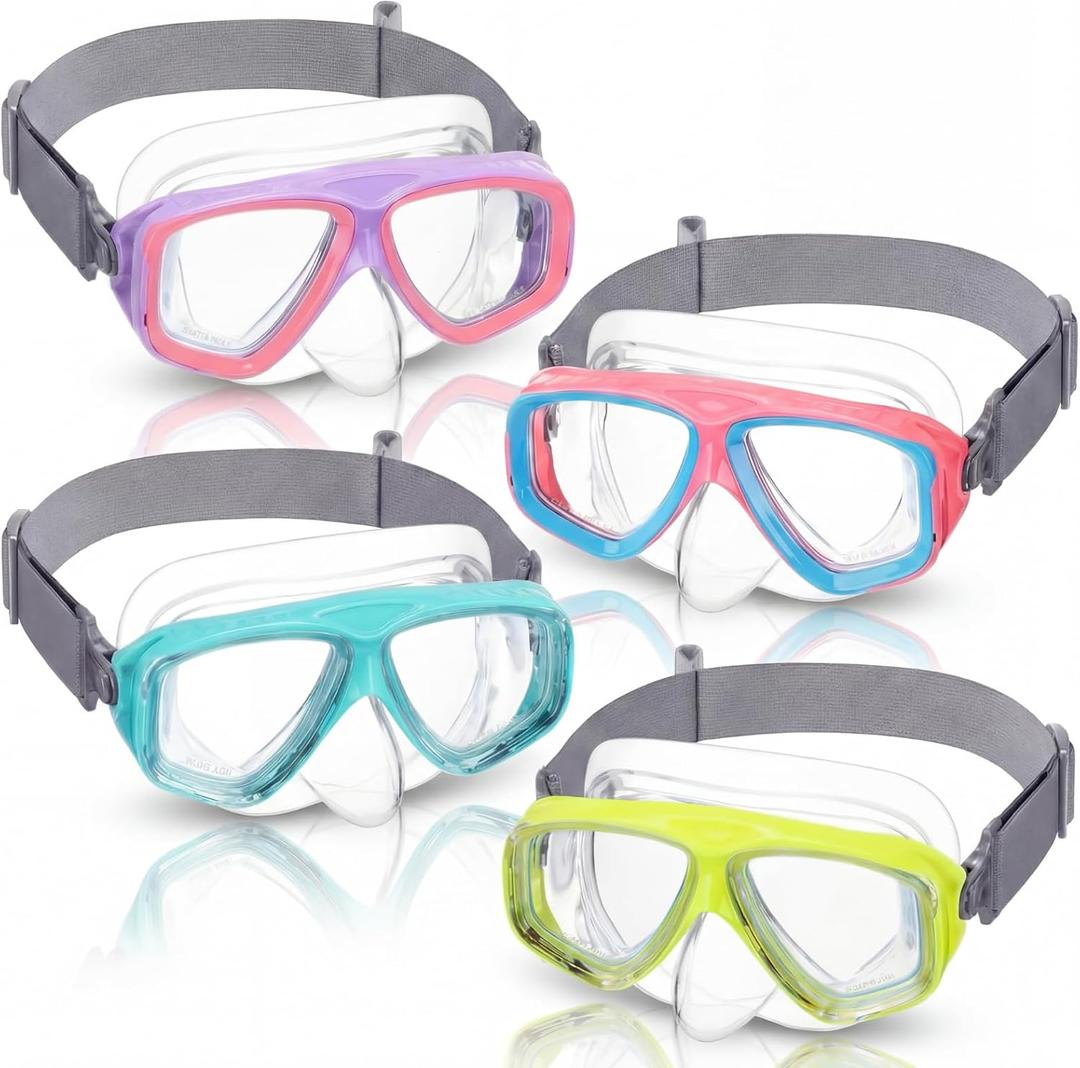 Flutesan Kids Youth Swim Goggles with Nose Cover Elastic Strap Diving Swim Mask Swimming Waterproof Snorkel Goggle