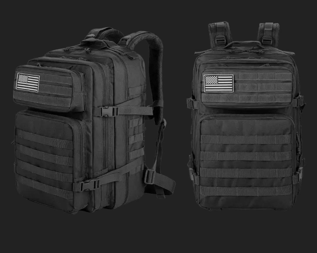Ciana Military Tactical Backpack, Polyester lining, Zipper closures, Size is Approximately: 13" Wide x 20" Tall x 11" Depth