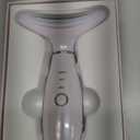 7 Color Galvanic Machines - Red Light Therapy for Face and Neck, Face Massager Tool for Wrinkles, Double Chin, Vibrating Facial Massager with Thermals, White