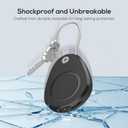 2 x Waterproof AirTag Keychain Holder - 4 Pack Airtag Lock Case with Wire Cable Compatible with Apple AirTags, Ultra Durable Anti-Lost Protective Case with Keyring for Luggage, Backpack (Black)