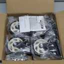 4 inch Swivel Caster Wheels with Safety Total Lock, 360 Degree Heavy Duty Plate Casters Max Load Capacity 1200lbs (Set of 4)