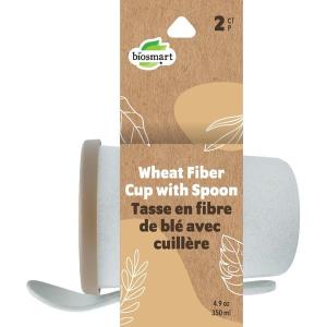 2 x Wheat Fiber Cup With Spoon