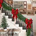 2-PCS 6 Ft Artificial Norfolk Pine Garland - Realistic Winter Greenery for Christmas, Mantel, Table & Outdoor Decor, Flexible & Long-Lasting