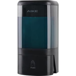 AIKE Wall Mount Liquid Soap Dispenser for Commercial Bathrooms,Offices,Restaurants 40 oz Large Capacity AK1007,Black