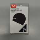 TYR Adult Wrinkle Free Silicone Swim Cap for Drag Reduction and Hair Protection (Black)