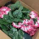 2 Pack Artificial Flowers for Outdoor, Fake Bushes and Shrubs 21''