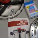 18/8 Stainless Steel Pressure Cooker 8 Qt, [One-Hand Locking] Pressure Cooker,[3-In-1] Olla de Presion, Induction,Gas Stovetop Compatible, Includes Glass Lid & Steamer Rack