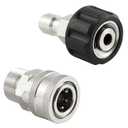 Pressure Washer Quick Connect Fittings, M22 14mm to 3/8 Inch Quick Connect Pressure Washer Hose Adapter, Stainless Steel, 2 Pieces