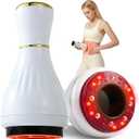 Electric Cupping Massager for Body with Suction, Microcurrent, Red Light & Heat, Lymphatic Drainage Massager, 12 Intensity Body Sculpting Machine, Cellulite Massage Tool for Arms Legs Waist Back-White