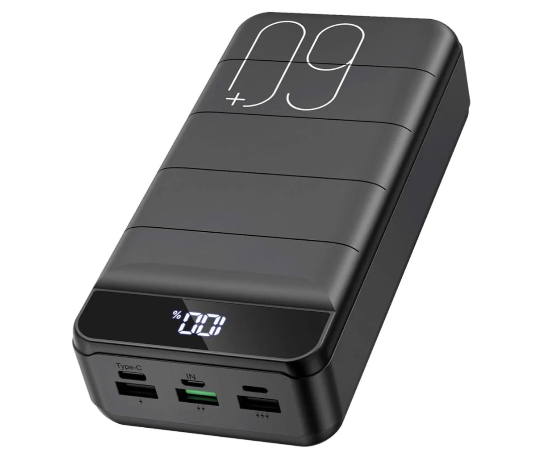 Portable Charger Power Bank 60000mAh 22.5W USB C Fast Charging Battery Bank with 4 Outputs & 3 Inputs LED Display Huge Capacity External Battery Bank LED Display for iphone, Samsung, Google etc