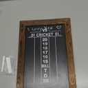 Dart Scoreboard for Cricket and 01 Darts Games Darts Holder Wall Mount Wood Dartboard Accessories (Charcoal Brown Trim)