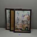 KTKDE A3 Poster Frame Walnut Woodgrain Picture Frame-11.7x16.5in Set of 3- Photo Frame,Certificate Frame with Plexiglass for Wall Mount or Table Top Display