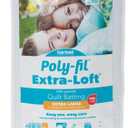 Fairfield Poly-Fil Extra-Loft Quilt Batting, Premium Polyester Batting for Quilting, Ideal for Lap Blankets and King-Sized Projects, Quilting Supplies, 120" X 120"