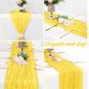 8 Pack Lemon Yellow Cheesecloth Table Runners 20x120 Inch Gauze Table Runner 10FT Easter Cheese Cloth Table Runner Rustic Sheer Runner for Wedding Baby Shower Birthday Party Table Decor