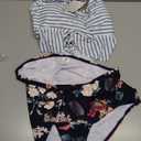 Women's Retro Boho Flounce Falbala High Waist Bikini Set Chic Swimsuit(FBA) (XX-Large)