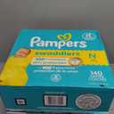 Pampers Baby Diapers - Swaddlers - Size 0, 140 Count, Ultra Absorbent Disposable Newborn Diaper