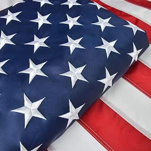 American Flag 4x6 FT, US Flags USA High Wind with Embroidered Stars, Sewn Stripes, Brass Grommets, Durable USA Flag Outdoor Outside