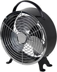 Cool Works Retro Drum Fan - Black, 6 in 