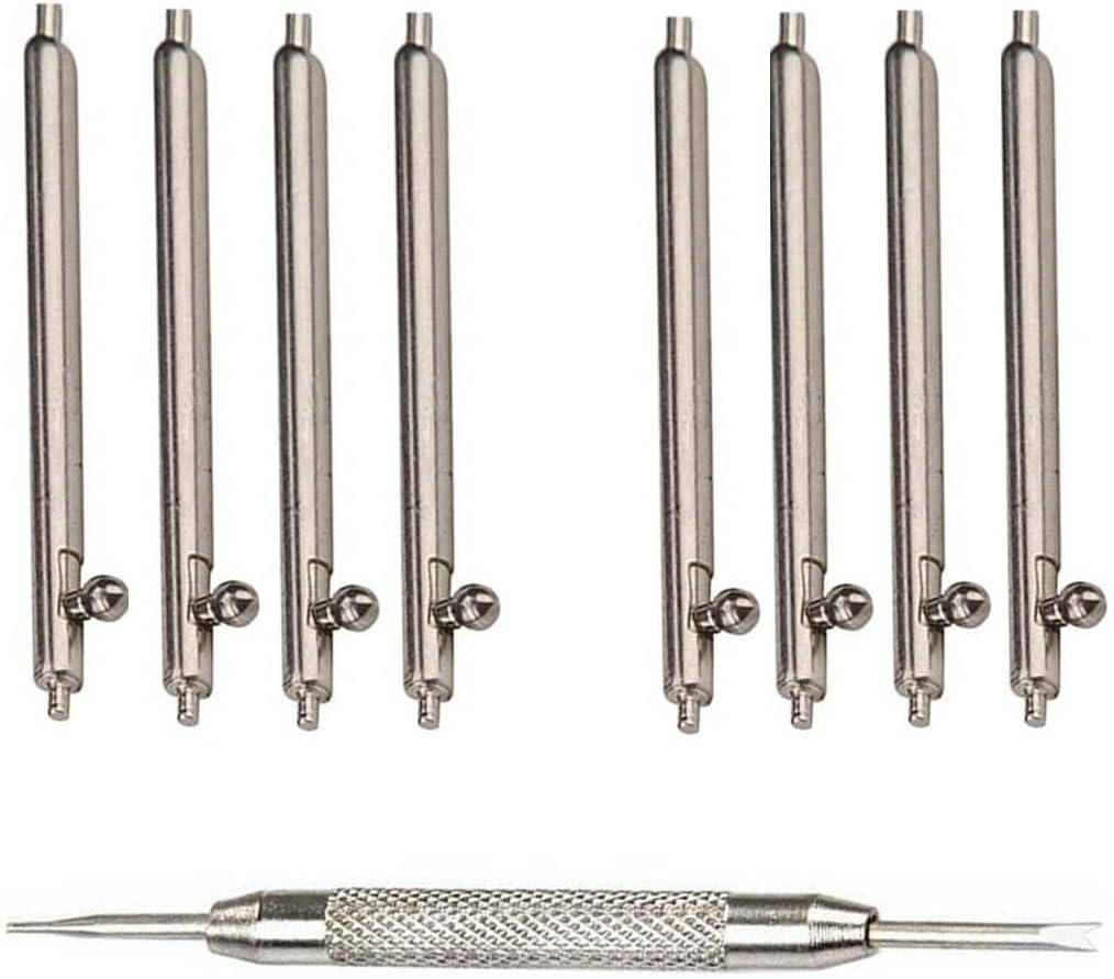 20mm Quick Release Spring Bars Watch pins & Galaxy Watch 4 5 6 7/4 Classic/ Active 2 44mm 40mm Pins, 20mm Stainless Steel Watch Pins 8PCS Diameter 1.5mm + Spring Bar Tool(20mm)