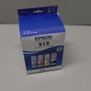 EPSON 512 EcoTank Ink Ultrahigh Capacity Bottle Color Combo Pack (T512520S) Works with EcoTank ET2720, ET2800, ET2803, ET2840, ET4700, ET4800, ET4810