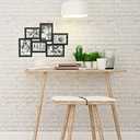 Malden International Designs Crossroads Puzzle Collage Picture Frame, 6 Option, 3-3.5x5 & 3-4x6, Black