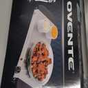 OVENTE Electric Warming Tray with Adjustable Temperature Control, Compact Food Warmer & Server for Buffets, Parties, Events, and Dinners, Cool-Touch Handles, Stainless Steel, Silver FW170S