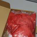 MACTING Faux Fur Christmas Tree Skirt 28 Inch Red Plush Skirt Fluffy Soft Double Layer Small Tree Mat Base Cover for Merry Christmas Party Holiday Home Indoor Halloween Xmas Tree Decorations