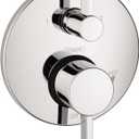 hansgrohe Ecostat Modern Premium Easy Control 2-Handle Pressure Balance Shower Valve Trim with Diverter in Chrome, 04447000