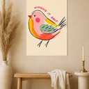 Funny Bird Wall Art 16x24