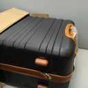 Coolife Suitcase Set 3 Piece Luggage Set Carry On Hardside Luggage with TSA Lock Spinner Wheels (Black, 5 piece set)