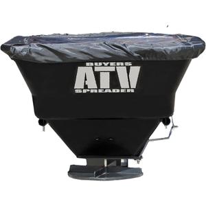 Buyers Products ATVS100 ATV Broadcast Spreader with Rain Cover, 100 lb Capacity, Rear Rack Mount, Poly Hopper, 12V Motor, for Seed, Fertilizer, Salt & Feed, All Season Use, ATV Accessories & Lawn Care