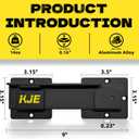 KJE 1 Pack 9-inch Flip Gate Latch Lock with Padlock Hole, 4mm Heavy Duty Aluminum Alloy Adjustable Door Latch with Mounting Screws for Shed, Fence, Double Gate, Barn, Farm Gate latches for Outdoor