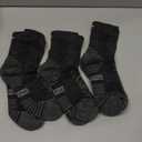 DANISH ENDURANCE Merino Wool Hiking Crew Socks for Men & Women, Cushioned Anti-Blister, Breathable - 3 Pairs (Large, Black/Grey)