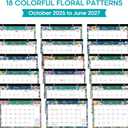 10 x Desk Calendar 2026-2027, 21-Month Calendar Runs Until June 2027, Large 17" x 12" Monthly Desktop & Wall Calendar for Home & Office - Floral