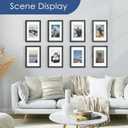 PEALSN 8x12 Picture Frame Set of 6, Display Pictures 6 x 8 with Mat or 8 x 12 without Mat for Wall Mounting or Table Top Display, Photo Frames Collage for Wall Decor, Black