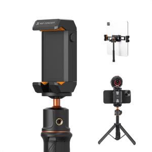 K&F CONCEPT Tablet & Cellphone Tripod Mount Adapter Holder, Adjustable Clamp, Black, Compatible with iPhone 15/14/13/12 Pro Max, iPad Mini/Air/Pro, Surface, Samsung Tab 7.0 Series