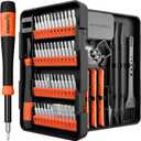 STREBITO Precision Screwdriver Set 64 in 1 Small Screwdriver Set with Torx, Triwing, Pentalobe Star, Mini Repair Tool Kit for Computer, PC, Laptop, Phone, PS5, XBOX, Switch, Eyeglasses, Electronic, Orange