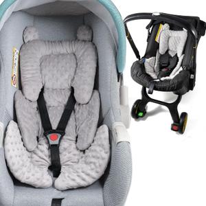 3in1 Baby CarSeat Head Support for Infant, Reversible Soft Infant Car Seat Insert Newborn Boy Girl, Breathable Cotton Head Body Support Pillow Cushion,Stroller,Swing,Bouncer,Baby Registry,Grey