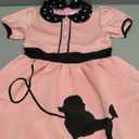 IWALUE Kids Girls 1950s Poodle Party Dresses Halloween Costume Skirt Set Dress Up 4-5 Y