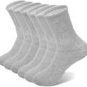 Crew Socks for Women & Man Casual Breathable LightWeight Athletic Calf Socks for running Size 5-13 (Small-Medium)