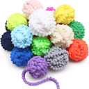 SEMINI 40 Yards Mix Color Mini Pom Pom Trim Ball Fringe Ribbon Tassel DIY Sewing Accessory Lace for Home Party Decoration