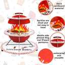 3-Tier Paper Cake Stand for BBQ Baby Shower - Cupcake Tower for 8-12 Cupcakes - Perfect for Birthday, Picnic, and Party Decoration Supplies