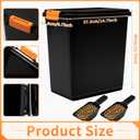 Maxdot 2 Sets 22lb Dry Pellet Storage Bin Pack with Scoops and Labels Grill Accessories Wood Pellet Storage Containers with Flavor Stickers Airtight for Grill Pellets
