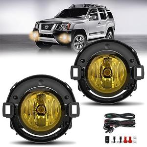 AutoBeeDen Fog Lights compatible with Nissan Xterra 2005-2015, Nissan Frontier 2010-2019, with Plastic Bumper Only, 1 Pair Fog Lamps, 26150EA025 NI2590102 (Yellow)