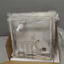 Antique White Hallway Light Fixture, 2-Light Farmhouse Flush Mount Ceiling Lighting, 1-Pack Metal Kitchen Lighting Fixture, Square Close to Ceiling Lamp for Bedroom Living Room Entryway