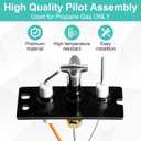 IPI Pilot Assembly 4021-423 for Heatilator, Heat N Glo, QuadraFire Fireplaces, Propane Gas Pilot Assembly Fireplace Parts for Heatilator ND4236I, ND3933I, Heat N Glo 6000TR, SL-550TRS