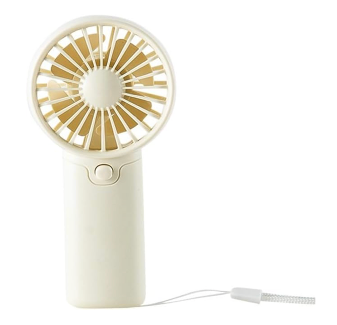 FINEDAYS Handheld Fan,Personal Rechargeable Hand Fan Portable Small Fan with 3 Speeds USB Rechargeable Hand Fan summer electric mini electric fan (White2)