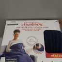 Sunbeam Microplush Heated Throw, Royal Blue